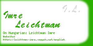 imre leichtman business card